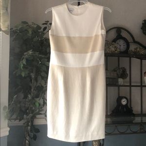 🤍 White and Tan Dress